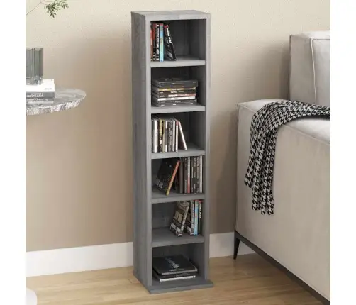 Spintelė Kompaktiniams Diskams, Pilka, 21X20X88cm Mediena