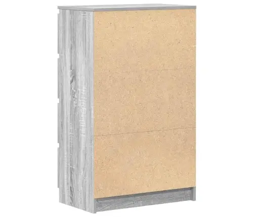 Kumode, Pelēcīga Ozola Krāsā, 60X35X98,5 Cm, Inženierijas Koks Vidaxl