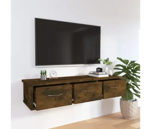 Raamatukapp, Suitsutatud Tamm, 88 X 26 X 18,5 cm Tehispuit