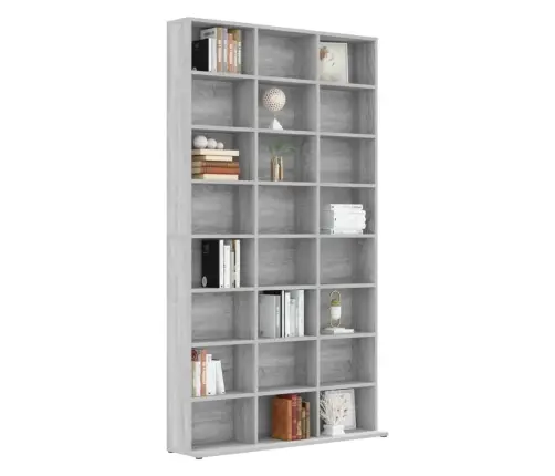 Cd Plaukts, Pelēcīga Ozola, 102X23X177,5 Cm, Inženierijas Koks Vidaxl