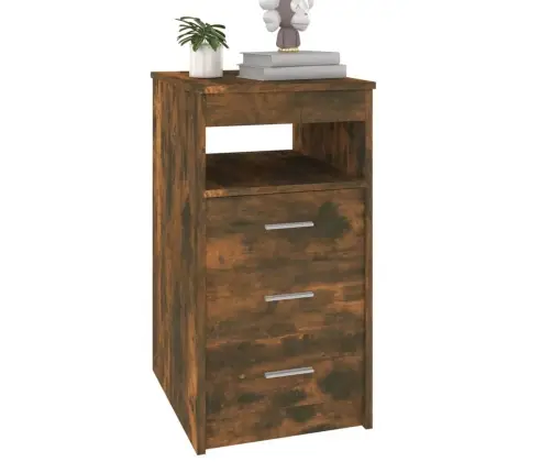 Atvilktņu Skapītis, Ozola Krāsā, 40X50X76 Cm, Inženierijas Koks Vidaxl