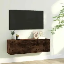Tv Sienas Skapītis, Ozolkoka, 100X30X30 Cm, Inženierijas Koks Vidaxl