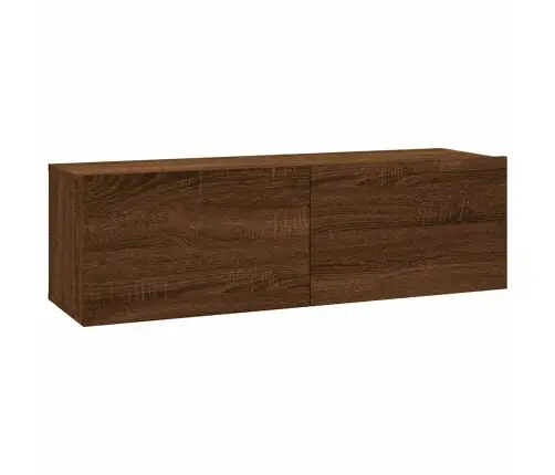 Tv Sienas Skapītis, Ozolkoka, 100X30X30 Cm, Inženierijas Koks Vidaxl