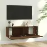 Tv Sienas Skapītis, Ozolkoka, 100X30X30 Cm, Inženierijas Koks Vidaxl