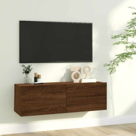 Tv Sienas Skapītis, Ozolkoka, 100X30X30 Cm, Inženierijas Koks Vidaxl