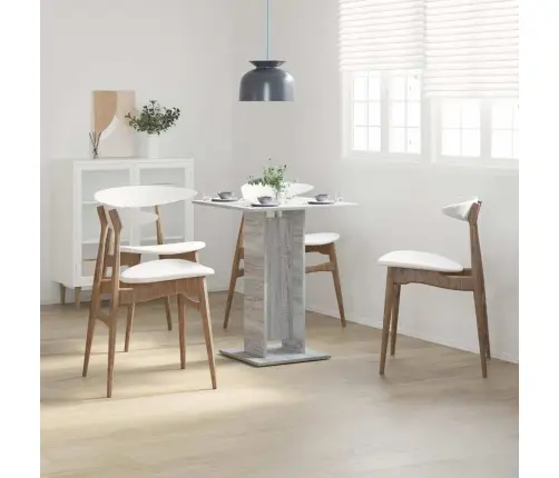 Bistro Galds, Pelēcīgs, 60X60X75 Cm, Inženierijas Koks Vidaxl