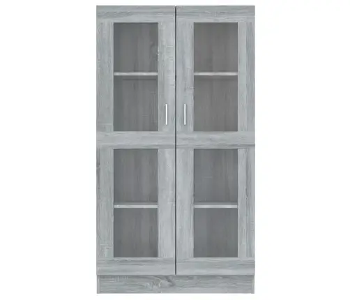 Vitriinkapp, Hall Sonoma Tamm, 82,5X30,5X150 cm Tehispuit