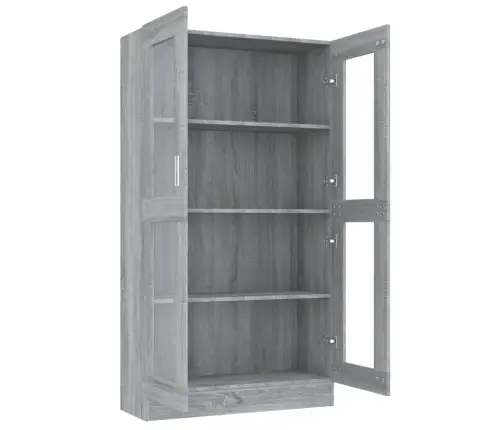 Vitriinkapp, Hall Sonoma Tamm, 82,5X30,5X150 cm Tehispuit