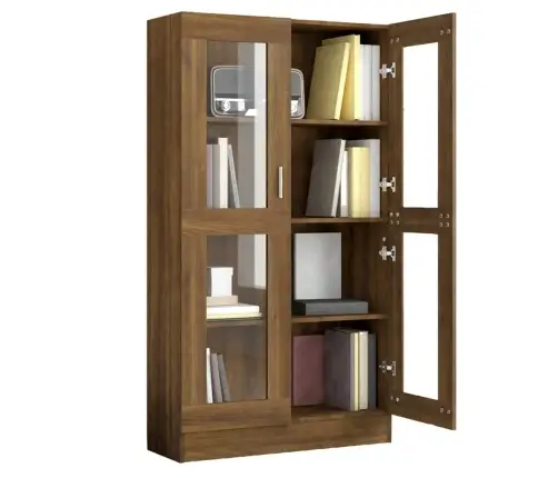 Vitriinkapp, Pruun Tamm, 82,5X30,5X150 cm Tehispuit