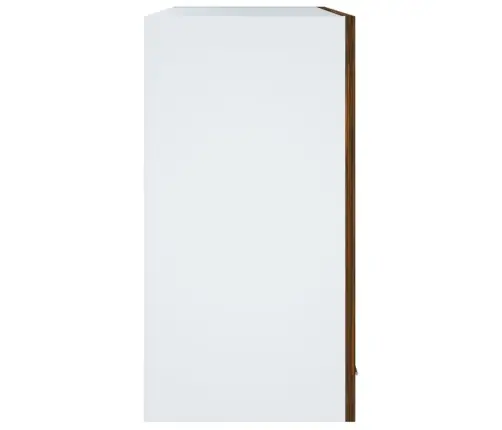 Rippuv Klaaskapp "Lyon", Suitsutatud Tamm, 60 X 31 X 60 cm Töödeldud Puit