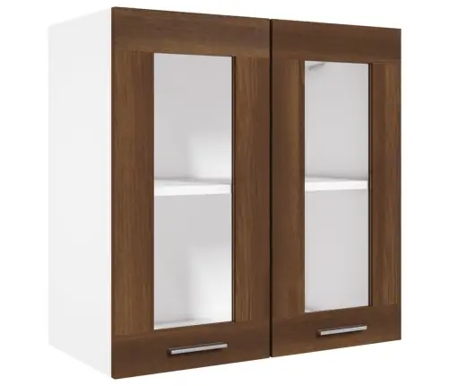 Pakabinama Stiklinė Spintelė,  “Lyon",  Ruda Ąžuolo,  60X31X60Cm