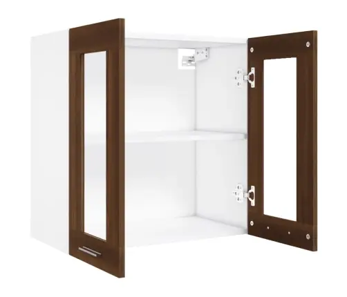 Pakabinama Stiklinė Spintelė,  “Lyon",  Ruda Ąžuolo,  60X31X60Cm