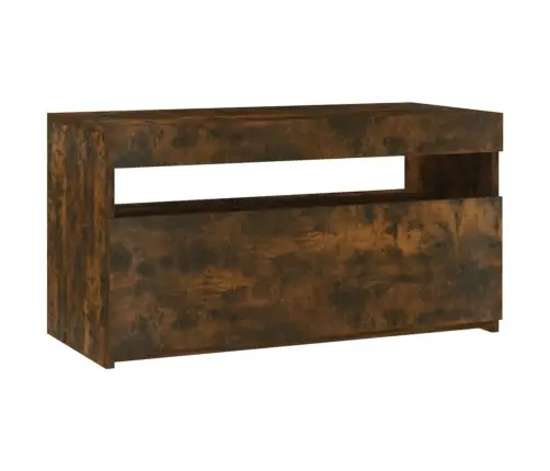 Tv Skapītis Ar Led Lampiņām, Tumša Ozolkoka Krāsā, 75X35X40 Cm  Vidaxl