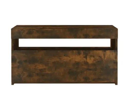 Tv Skapītis Ar Led Lampiņām, Tumša Ozolkoka Krāsā, 75X35X40 Cm  Vidaxl