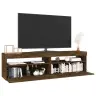 Tv Skapītis Ar Led Lampiņām, Tumša Ozolkoka Krāsā, 75X35X40 Cm Vidaxl