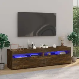 Tv Skapītis Ar Led Lampiņām, Tumša Ozolkoka Krāsā, 75X35X40 Cm Vidaxl