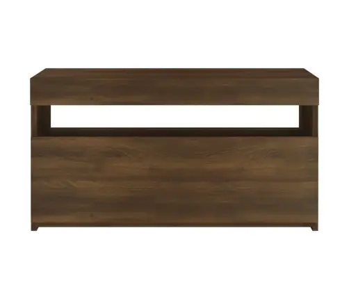 Tv Skapītis Ar Led Lampiņām, Ozolkoka Krāsa, 75X35X40 Cm Vidaxl