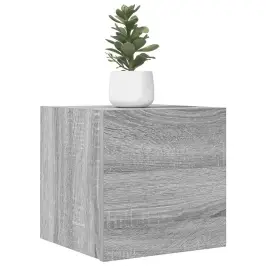Sieninės Televizoriaus Spintelės, 2Vnt., Pilkos, 30,5X30X30Cm