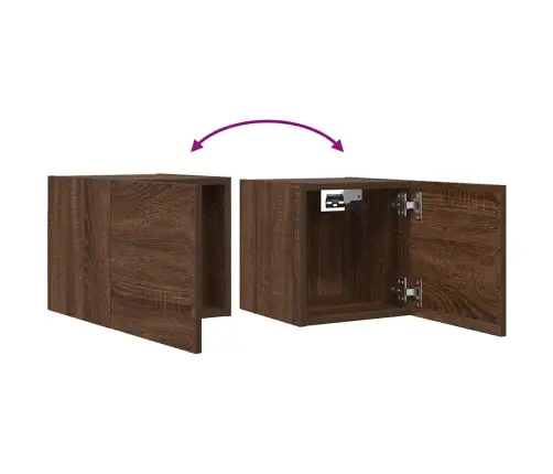 Sienas Tv Skapītis, Brūna Ozolkoka Krāsa, 30,5X30X30 Cm Vidaxl