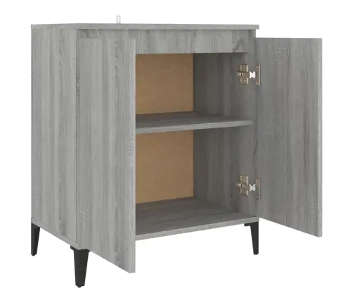 Kumode, Pelēcīga Ozola Krāsā, 60X35X70 Cm, Inženierijas Koks Vidaxl