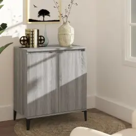 Kumode, Pelēcīga Ozola Krāsā, 60X35X70 Cm, Inženierijas Koks Vidaxl