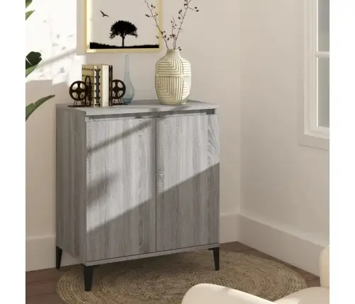 Kumode, Pelēcīga Ozola Krāsā, 60X35X70 Cm, Inženierijas Koks Vidaxl