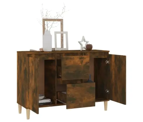 Kumode, Ozolkoka Krāsa, 101X35X70 Cm, Inženierijas Koks Vidaxl