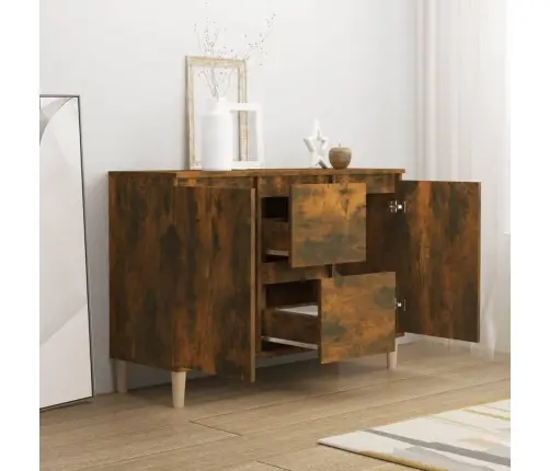 Kumode, Ozolkoka Krāsa, 101X35X70 Cm, Inženierijas Koks Vidaxl