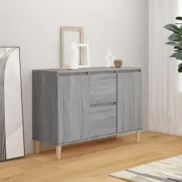 Kumode, Pelēka Ozolkoka, 101X35X70 Cm, Inženierijas Koks Vidaxl