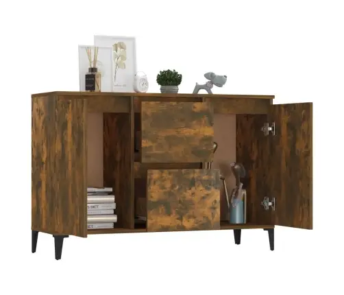 Šoninė Spintelė, Dūminio Ąžuolo Spalvos, 102X35X70cm Mediena