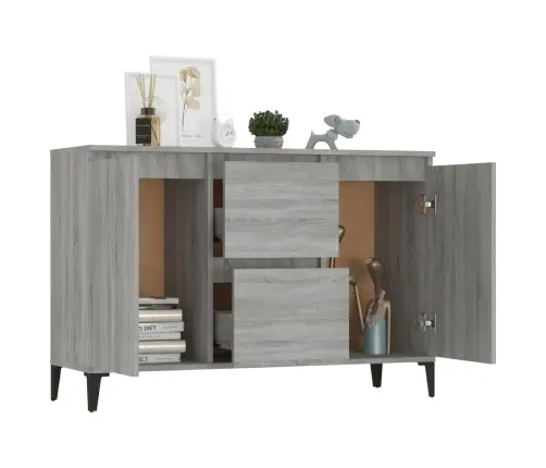 Kumode, Pelēcīga Ozola Krāsā, 102X35X70 Cm, Inženierijas Koks Vidaxl