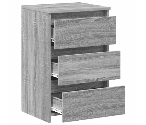 Naktinės Spintelės, 2Vnt., Pilkos, 40X35X62,5cm Mediena Naktinės Spintelės, 2Vnt., Pilkos, 40X35X62,5cm Mediena