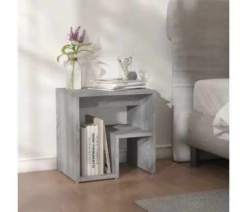 Naktsskapītis, Pelēcīga Ozola, 40X30X40 Cm, Inženierijas Koks Vidaxl