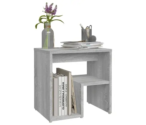 Naktinės Spintelės, 2Vnt., Pilkos Ąžuolo, 40X30X40cm Mediena