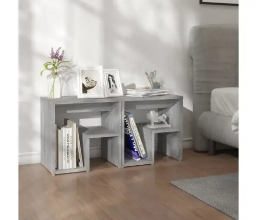 Naktinės Spintelės, 2Vnt., Pilkos Ąžuolo, 40X30X40cm Mediena