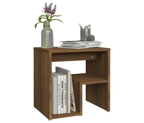 Naktinė Spintelė, Ruda Ąžuolo, 40X30X40cm Apdirbta Mediena