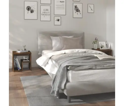 Naktinės Spintelės, 2Vnt., Rudos Ąžuolo, 40X30X40cm Mediena Naktinės Spintelės, 2Vnt., Rudos Ąžuolo, 40X30X40cm Mediena