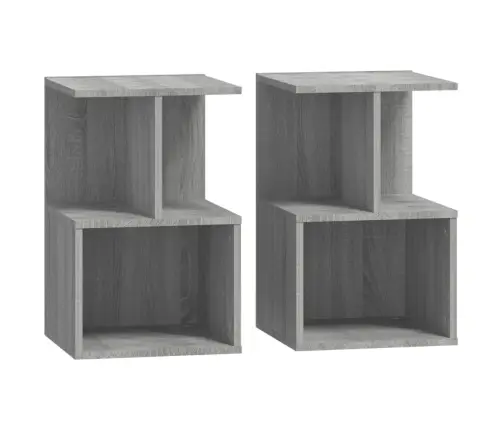 Naktsgaldiņi, 2 Gab., Pelēcīgi, 35X35X55 Cm, Inženierijas Koks Vidaxl