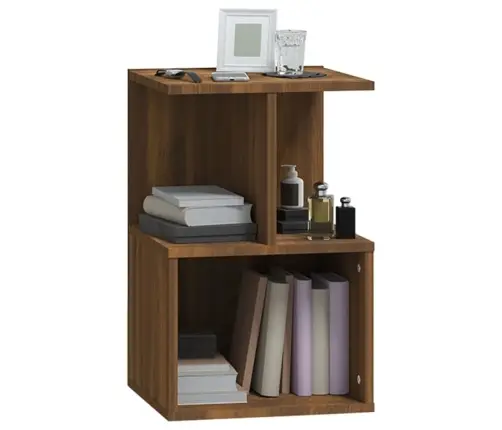 Naktinės Spintelės, 2Vnt., Rudos Ąžuolo, 35X35X55cm Mediena