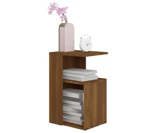 Galdiņš, Brūns Ozols, 36X30X56 Cm, Inženierijas Koks Vidaxl