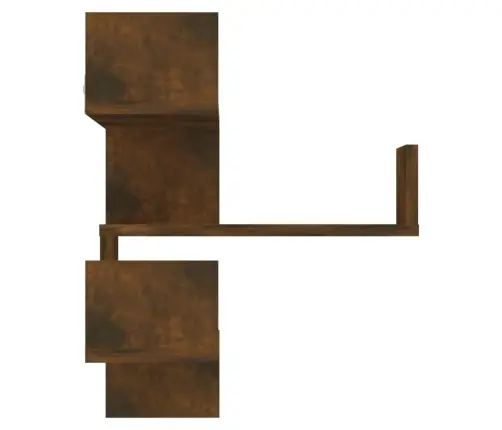 Sienas Stūra Plaukti, 2 Gab., Ozolkoka Krāsa, 40X40X50 Cm, Koks Vidaxl