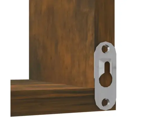 Sienas Stūra Plaukti, 2 Gab., Ozolkoka Krāsa, 40X40X50 Cm, Koks Vidaxl