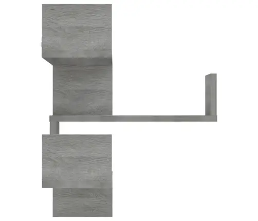 Sienas Stūra Plaukti, 2 Gab., Pelēcīgi, 40X40X50 Cm, Koks Vidaxl