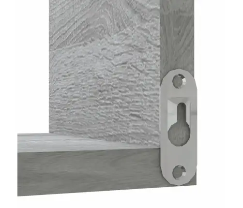 Sienas Stūra Plaukti, 2 Gab., Pelēcīgi, 40X40X50 Cm, Koks Vidaxl