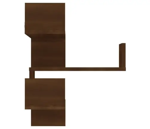 Sienas Stūra Plaukti, 2 Gab., Ozolkoka Krāsa, 40X40X50 Cm, Koks Vidaxl