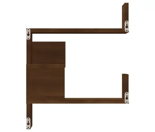 Sienas Stūra Plaukti, 2 Gab., Ozolkoka Krāsa, 40X40X50 Cm, Koks Vidaxl