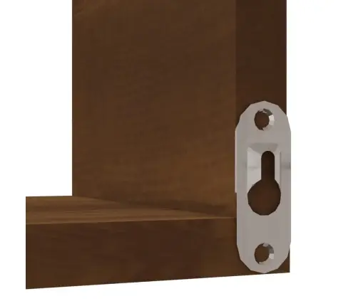 Sienas Stūra Plaukti, 2 Gab., Ozolkoka Krāsa, 40X40X50 Cm, Koks Vidaxl