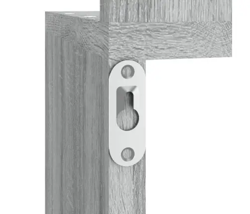 Sienas Stūra Plaukts, Pelēcīga Ozola Krāsa, 20X20X127,5Cm, Koks Vidaxl