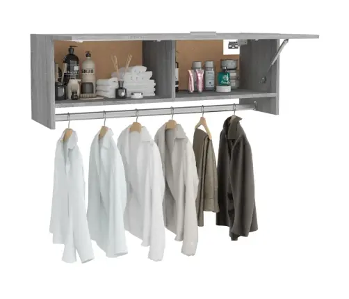 Garderoob, Hall Sonoma Tamm, 100X32,5X35 cm Tehispuit