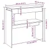 Konsoollaud, Suitsutatud Tamm, 80X30X80 cm Tehispuit Konsoollaud, Suitsutatud Tamm, 80X30X80 cm Tehispuit
